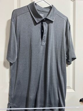 Men's Performance Heather Gray Polo Shirt